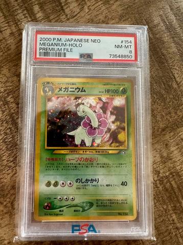 Meganium Holo Japanese Neo PSA 8!