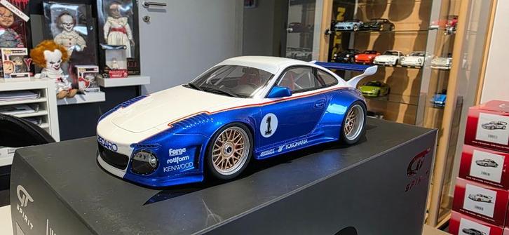 Porsche 911 997 N1 Old & New Bodykit 1/18 Gt-Spirit, Hobby en Vrije tijd, Modelauto's | 1:18, Zo goed als nieuw, Auto, Overige merken