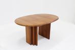 Vintage Deense ovalen uitschuifbare eettafel teak Burchardt, Huis en Inrichting, Tafels | Eettafels, Ophalen, Gebruikt, 100 tot 150 cm
