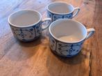3 Jager Koffiekopjes Blauw, Huis en Inrichting, Gebruikt, Keramiek, Ophalen of Verzenden, Overige stijlen