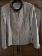 Chique wollen dames jasje, Bruin, Maat 42/44 (L), Hucke dressed to live, Ophalen of Verzenden