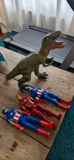 Speelgoed: Captain America, Iron Man & Dino, Ophalen of Verzenden, Gebruikt