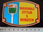 sticker wc toilet parkeermeter maximale zittijd 5 minuten, Verzenden, Zo goed als nieuw, Overige typen
