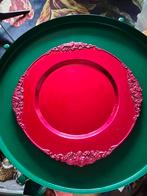 Felroze kunststof kerstbord, Diversen, Kerst, Ophalen of Verzenden, Zo goed als nieuw