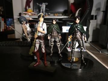 Attack on Titan Figuren Set - Levi, Mikasa, Eren beschikbaar voor biedingen