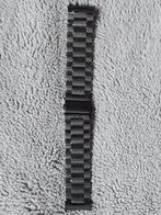 Zwart RVS 22mm Horloge Band | Smartwatch Band, Ophalen of Verzenden, Zo goed als nieuw, Bandje