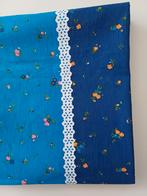 Lap stof retro blauw bloemetjes nieuw katoen, Blauw, Ophalen of Verzenden, 30 tot 120 cm, Katoen