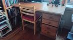 Eenvoudig, degelijk, houten bureau, Ophalen, Gebruikt, Bureau