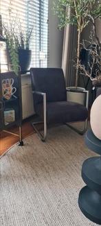 Fauteuil Henders & Hazel bruin leder rvs, Huis en Inrichting, Fauteuils, Ophalen, 75 tot 100 cm, Zo goed als nieuw, Metaal