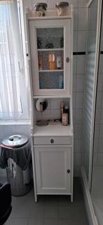 Witte badkamerkasten Ikea met glazen deur, Huis en Inrichting, Badkamer | Badkamermeubels, Ophalen, (Half)hoge kast, Minder dan 50 cm