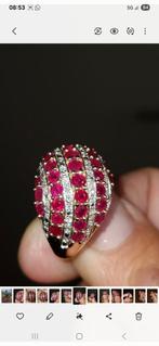 Te Koop,prachtige Antique 9k Rubie, diamond ring 100% echt, 18 tot 19, Ophalen of Verzenden, Zo goed als nieuw, Dame