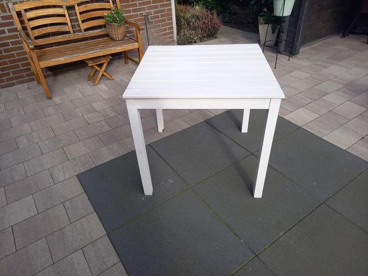 tuintafel, Tuin en Terras, Tuintafels, Gebruikt, Vierkant, Hout, Ophalen