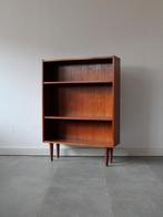 Vintage Deense modulaire smalle boekenkast in teak, Huis en Inrichting, Kasten | Boekenkasten, Ophalen, Met plank(en), 100 tot 150 cm