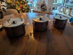 Gero Zilmeta Pannenset - 3 Delig, Huis en Inrichting, Keuken | Potten en Pannen, Ophalen of Verzenden, Gebruikt, Rvs, Pannenset