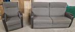 3-zits en fauteuil, Huis en Inrichting, Banken | Bankstellen, Ophalen, Gebruikt, 75 tot 100 cm, Stof