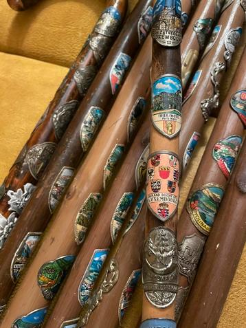 Wandelstokken (8x) met schildjes (150x) beschikbaar voor biedingen