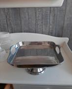 Zeer mooie zilver servingtray op voet
van sample sale, Ophalen, Zo goed als nieuw, Rond, Metaal