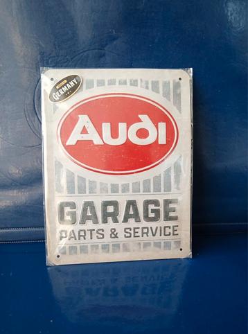 Wandbordje Audi Garage H 20 Br 15 ijzeren bordje. beschikbaar voor biedingen