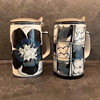 Royal Copenhagen bierpullen met tinnen deksel, Juste Danmark, Antiek en Kunst, Antiek | Keramiek en Aardewerk, Ophalen of Verzenden