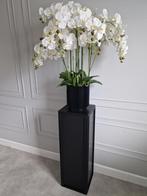 Pilaar met vaas kunst orchideen zuil met kunstbloemen, Huis en Inrichting, Woonaccessoires | Vazen, Ophalen, Overige materialen