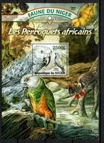 niger 2016 pf blok papegaaien parrots vogels birds 2, Postzegels en Munten, Postzegels | Thematische zegels, Dier of Natuur, Verzenden