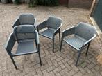 4 tuinstoelen antraciet, Ophalen, Kunststof, Zo goed als nieuw, Vier