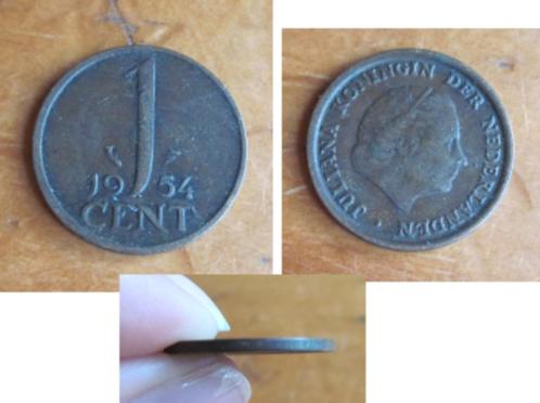 1954 munt 1 cent brons juliana muntje nederland nl ne een ln, Postzegels en Munten, Munten | Nederland, Losse munt, 1 cent, Koningin Juliana