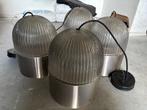 4x Vintage Raak Amsterdam Hanglampen Glas/Metaal, Huis en Inrichting, Lampen | Hanglampen, Ophalen of Verzenden, Gebruikt, Glas