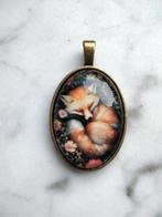 Lieve kettinghanger slapend vosje vos bosdieren, Verzenden, Nieuw, Overige materialen, Dier