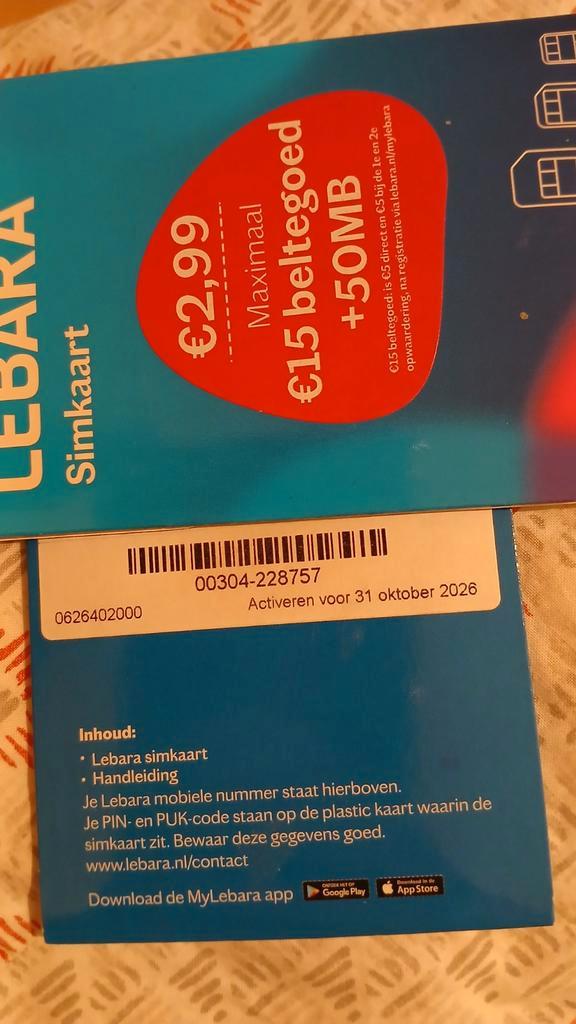 MOOI NUMMER 0626402000, Telecommunicatie, Prepaidkaarten en Simkaarten, Nieuw, Simkaart, KPN, Ophalen of Verzenden