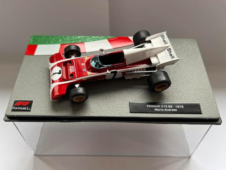 Ferrari 312 B2 – Mario Andretti – 1972 | schaal 1:43, Hobby en Vrije tijd, Modelauto's | 1:43, Zo goed als nieuw, Auto, Overige merken