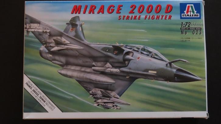 Mirage 2000D Italeri 1/72, Hobby en Vrije tijd, Modelbouw | Vliegtuigen en Helikopters, Zo goed als nieuw, Vliegtuig, 1:72 tot 1:144