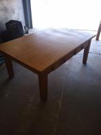 Eiken salontafel met 2 lades, Huis en Inrichting, Tafels | Eettafels, Ophalen, Gebruikt, 100 tot 150 cm, 50 tot 100 cm
