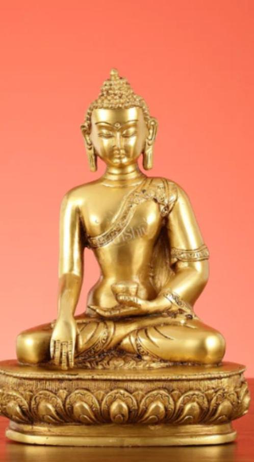 Brass Buddha Statue, Antiek en Kunst, Antiek | Religie, Verzenden