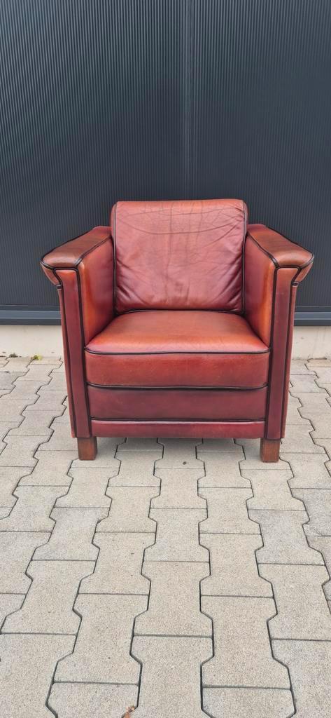 Schapenleren fauteuil, Antiek en Kunst, Antiek | Meubels | Stoelen en Banken, Ophalen