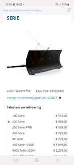 Sneeuwschuif voor zitmaaier, Ophalen