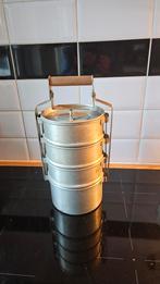 Aluminium stapelbare etensdrager (tiffin carrier), Ophalen of Verzenden