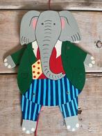 Vintage grote houten trekpop. Babar het olifantje., Ophalen, Zo goed als nieuw, Tv, Overige typen