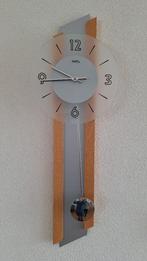 Moderne beuken hangklok, Ophalen, Zo goed als nieuw, Analoog, Wandklok