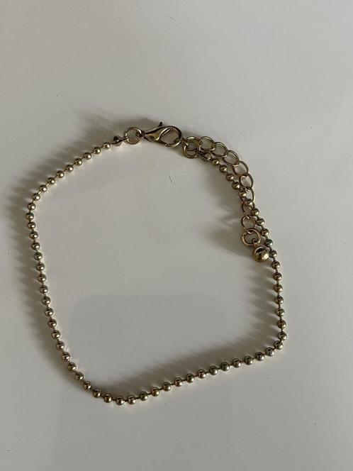 Kastopruiming dun bolletjes armbandje goudkleur, Sieraden, Tassen en Uiterlijk, Armbanden, Zo goed als nieuw, Goud, Ophalen