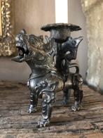 Bronzen kandelaar, Ophalen of Verzenden, Koper of Brons