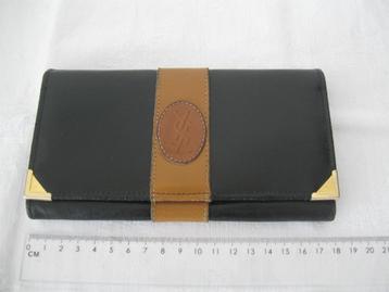 YSL bruin zwart leren portemonnee vintage beschikbaar voor biedingen