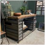 Industriele werkbank Keukeneiland Werktafel Sidetable, Antiek en Kunst, Curiosa en Brocante, Ophalen
