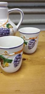 alcobaca wijnset, keramiek, Huis en Inrichting, Keuken | Servies, Ophalen of Verzenden, 'T Olde Gre-j, Info@toldegrej.nl, Endepoelstraat 20f Didam