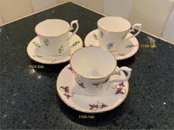 3x Delfesta Staffordshire England, Violets  beschikbaar voor biedingen