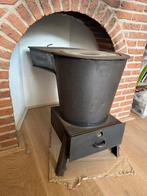 Eenvoudige platte buiskackel, Huis en Inrichting, Kachels, Gebruikt, Vrijstaand, Hout, Plattebuiskachel