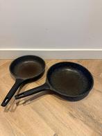 Gebruikt 2x Sola 24cm & 28cm koekenpan set inductie pannen, Gebruikt, Inductieplaat, Ophalen of Verzenden, Rvs