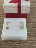 14 karaat gouden oorbellen, wit en geel goud, Ophalen of Verzenden, Nieuw, Goud, Goud