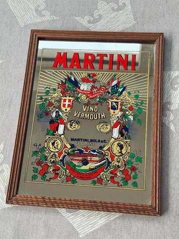 Vintage Martini Reclamespiegel - bar spiegel beschikbaar voor biedingen