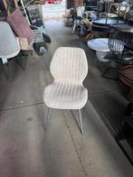 Eetkamerstoel beige/grijs kunststof !outlet korting!, Ophalen, Nieuw, Metaal, Eén